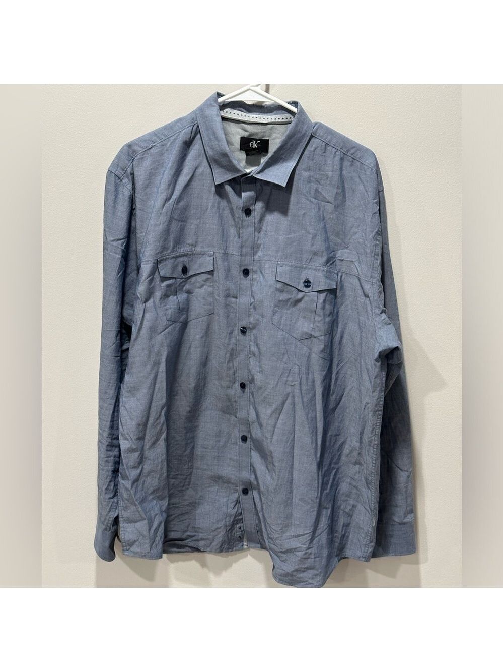 CK Calvin Klein Men’s Long Sleeve Button Down Shirt Size XL